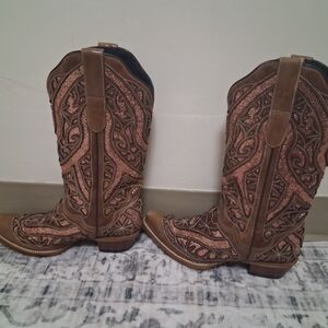 J.B. Dillon Black and Gold Western Boots